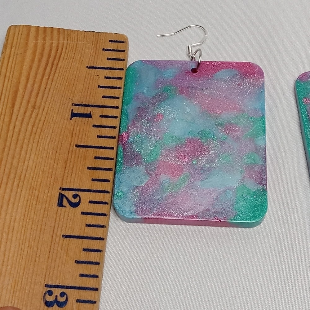 Hand Crafted Multicolor Earrings - Picture 3 of 4